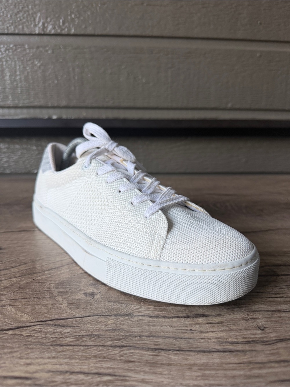 Greats Brooklyn Men’s Off-White Knit Platform Sneaker Made in Italy size 10